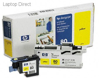 Photo of HP No 80 Yellow Printhead and Printhead Cleaner
