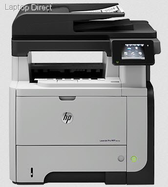 Photo of HP LaserJet Pro M521dn Multifunction Printer.
