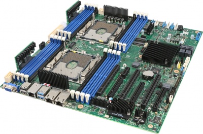 Photo of Intel S2600STBR Sawtooth Pass Server board for 2nd Gen Scalable CPU