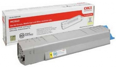 Photo of OKI MC860 Yellow Laser Toner cartridge