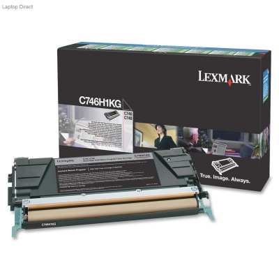 Photo of Lexmark C746H1KG Black High Yield Laser Toner Cartridge