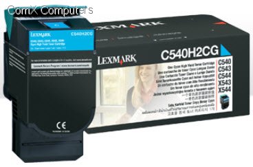Photo of Lexmark C540H2CG OEM High Yield Cyan Toner Cartridge