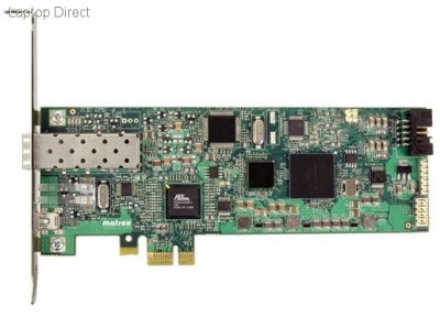 Photo of Matrox PCI Express x1 fiber-optic interface card