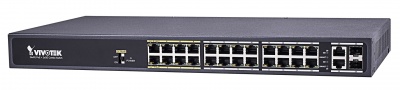 Photo of Vivotek 24x POE Ethernet Ports 2x Gigabit UTP/SPF Combo ports Switch