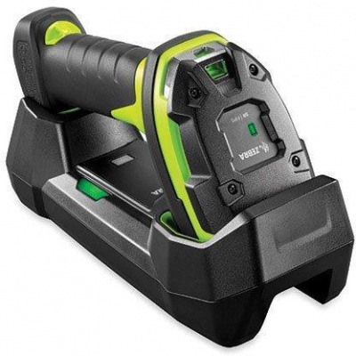 Photo of Zebra DS3678-SR Rugged Green 1D/2D rugged Wireless Scanner with standard cradle