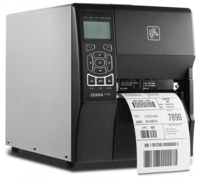Photo of Zebra ZT-230 203dpi Direct Thermal or Thermal Transfer Label Printer with LCD USB Serial Ethernet