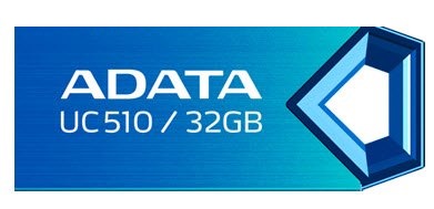 Photo of Adata UC510 32Gb flash drive metalic bLue COB design with water-resistant capless design with strap hole 28x12x5mm 3