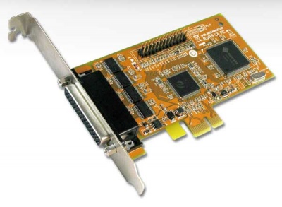 Photo of Sunix MIO5499A 4x RS-232 1x Parallel PCI-E Card