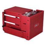 Photo of Lian li EX-33R1 All Red Aluminum HDD cage internal with meshe