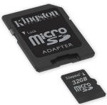 Photo of Kingston SDC4/32GB class4 - 4mb/sec - 32Gb micro SDHC with SD ad