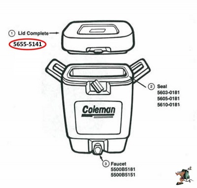 Photo of Coleman 5 gallon recreational cooler lid