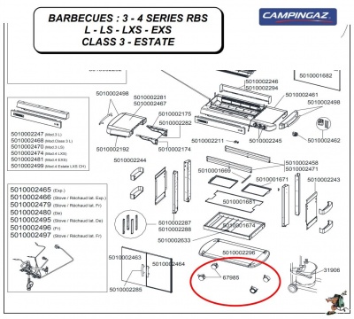 Photo of Campingaz 3 - 4 Series RBS barbecue wheels